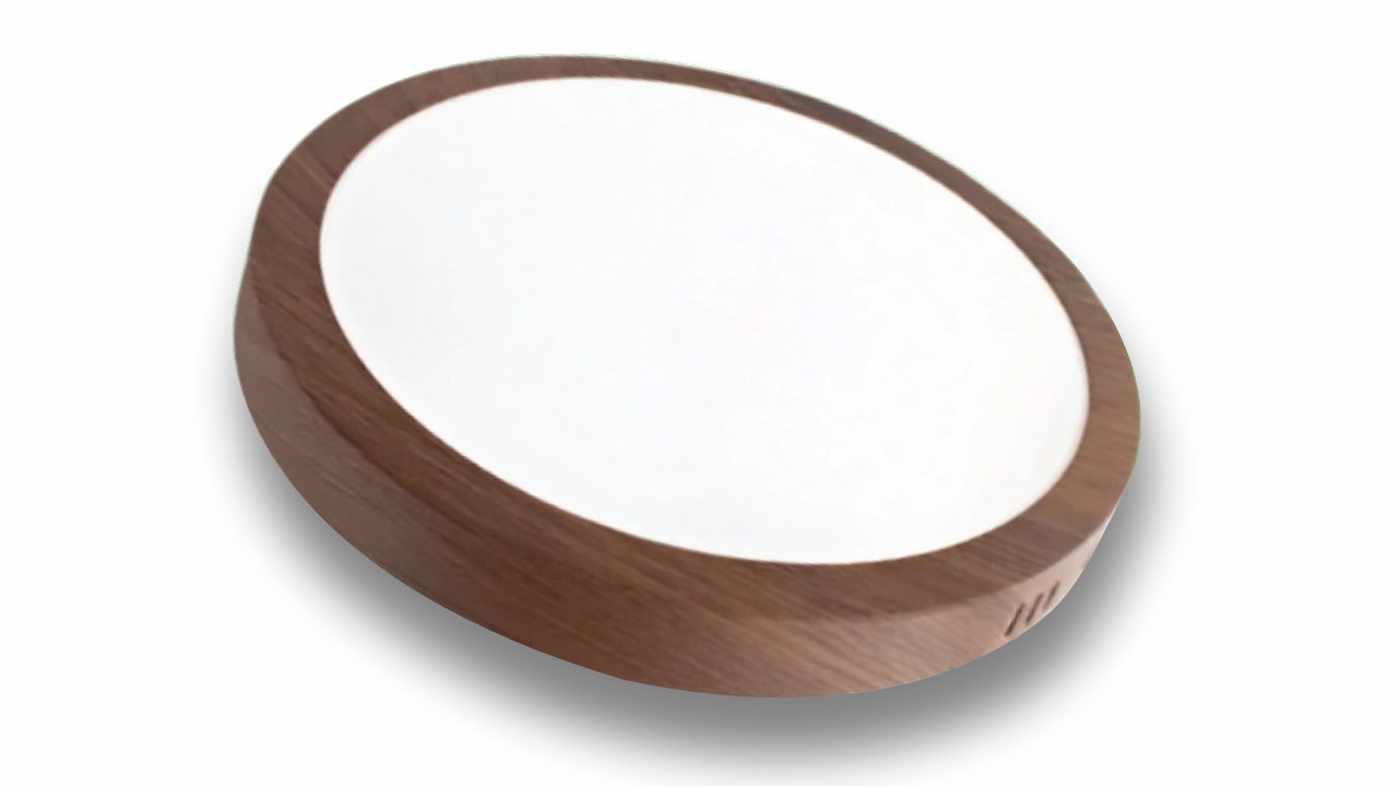 Redondo Incrustar Borde madera